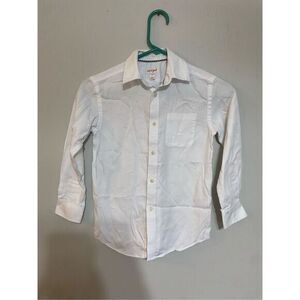 Boys cat and Jack white button-down blouse size small 6/7 redescription‎